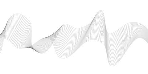 Fototapeta premium Abstract background with waves. EPS10 Abstract wave line background. Modern flowing wavy background. Background with wave. Black line on white background. 
