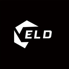 ELD creative minimalist letter logo. ELD unique vector initials alphabet letter logo design