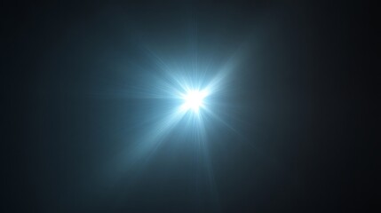 Bright Light Rays Emanate From Central Point In Dark Background
