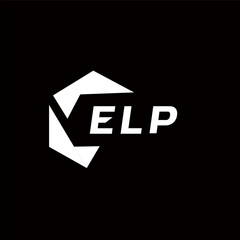 ELP creative minimalist letter logo. ELP unique vector initials alphabet letter logo design