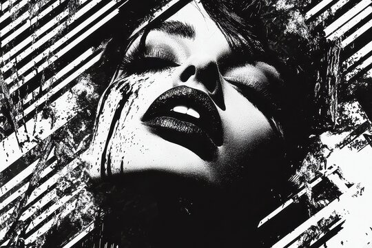 Expressive Grunge Aesthetic in Monochrome