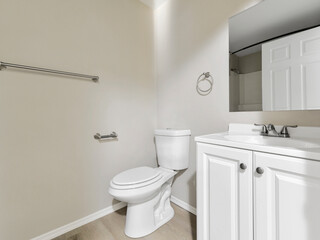 Modern residential bathroom interior
