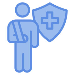 Accident Shield Icon Element For Design