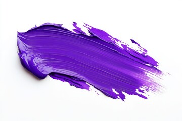 A purple paint stroke on a white background stands out with jagged edges and fluid texture in a minimalist&nbsp;effect