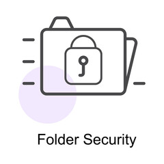 Folder Security Icon. Vector Icon Design