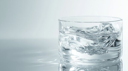 Clear Glass with Water Splashing Inside