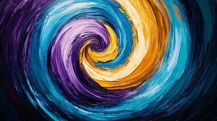 Abstract Brushstrokes in Vibrant Hues Forming a Textured Artistic Masterpiece