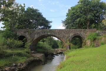 Fototapeta premium photo of old stye bridge construction
