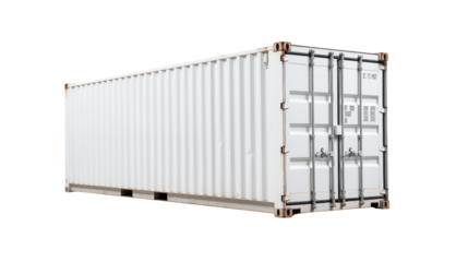 Shipping Container White Cargo Freight Box for Transport and Logistics