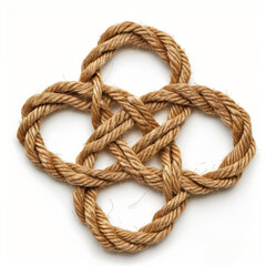 Obraz premium Jute Knot with Nautical Theme Representing Maritime Style