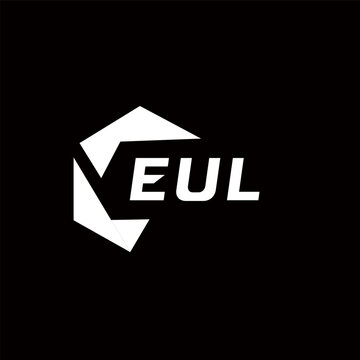 EUL creative minimalist letter logo. EUL unique vector initials alphabet letter logo design