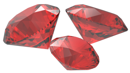 3D Red Diamonds / Ruby