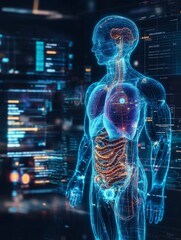 Exploring digital human anatomy futuristic visuals for education