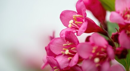 Close-up of vibrant pink flowers in bloom