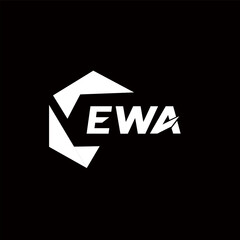 EWA creative minimalist letter logo. EWA unique vector initials alphabet letter logo design EWA creative minimalist letter logo. EWA unique vector initials alphabet letter logo design