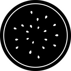 watermelon slice silhouette.
Summer element.
Transparent background.