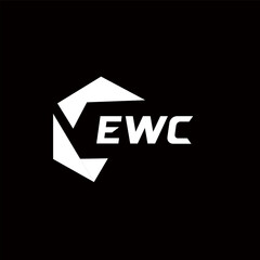 EWC creative minimalist letter logo. EWC unique vector initials alphabet letter logo design EWC creative minimalist letter logo. EWC unique vector initials alphabet letter logo design