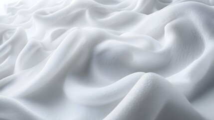 Obraz premium White Fabric Draped in Soft Gentle Waves