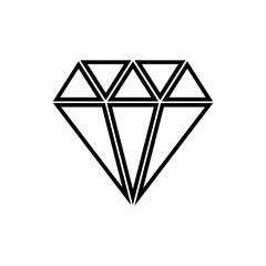 diamond icon and symbol flat vector illustration