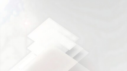 Fototapeta premium Modern minimalist digital artwork with geometric rectangles and squares, soft pastel tones, lens glow lighting, layered design, and grand-scale elegance on a gray gradient.