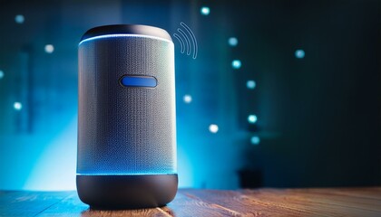 high tech smart speaker with alexa