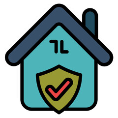 Home Shield Icon Element For Design
