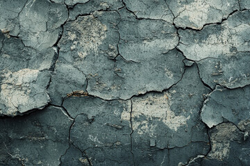 Obraz premium Textured industrial grunge pattern featuring a rough concrete wall with cracks and stains in muted gray tones