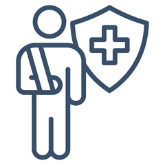 Accident Shield Icon Element For Design