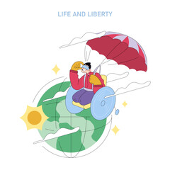 Human Values. Flat Vector Illustration