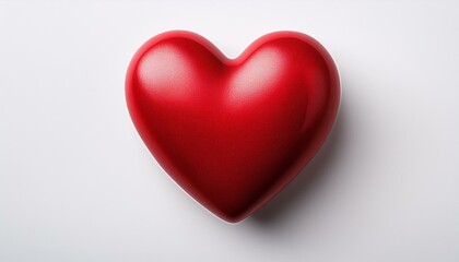Fototapeta premium red heart on a white background