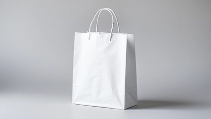 Paper bag on white background. Mockup for design