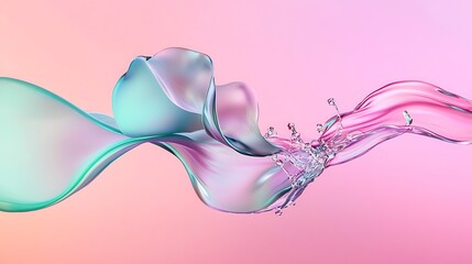 Pastel liquid wave splash, abstract background, design element