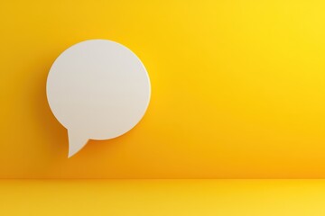 A red bubble with a white outline, with ample copy space for text.