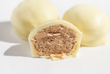 candy in white chocolate glaze