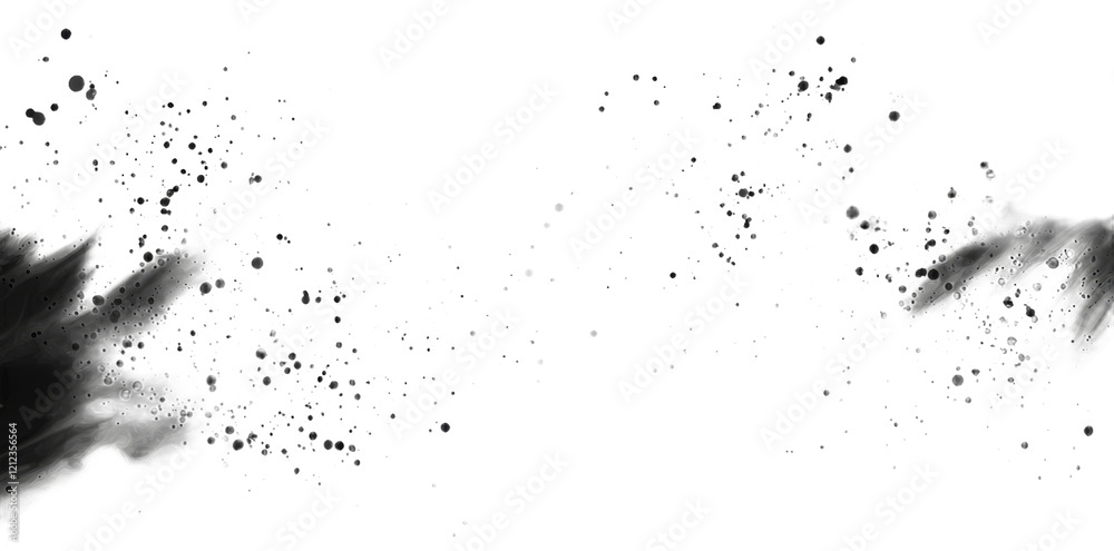 Poster isolated dirty urban grunge background with seamless distressed black paint specks and smudge marks.