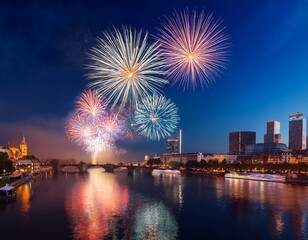 fireworks over the river