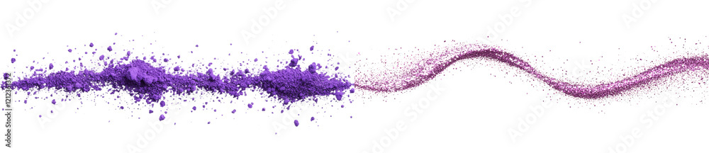 Aufkleber violet glitter and bokeh in a glow effect over a transparent backdrop. luxury particles incorporatin