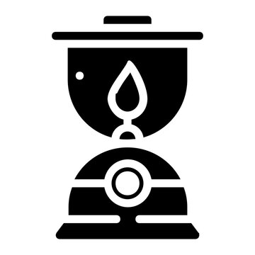 black lantern with flame clip art preview