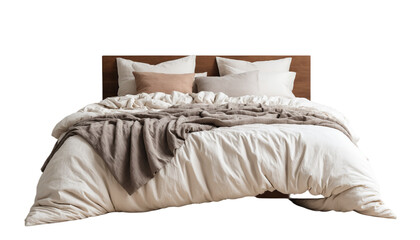 pillows on a white bed png