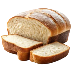 Fotobehang Delicious Crusty Loaf of Sliced White Bread Bakery Fresh Homemade Style © Junaed Ahamed Sakib