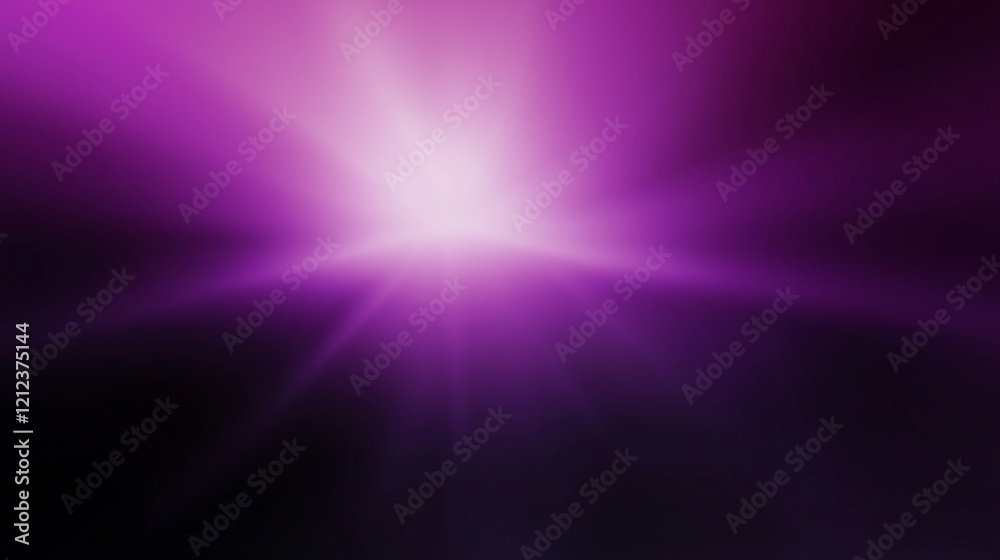 Aufkleber Abstract gradient background blending deep purple and black tones with glowing white light in the upper right corner. Smooth texture and ethereal quality create a striking interplay of contrast, light