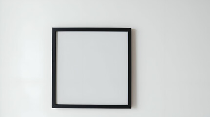 Modern Blank Black Frame Mockup on White Wall, in different Ratios