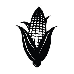 a corn silhouette vector illustration