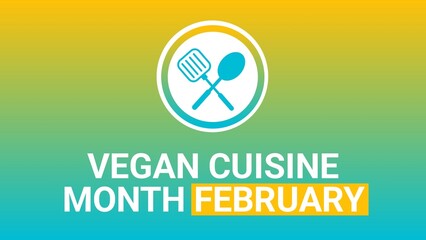 Obraz premium Vegan Cuisine Month february web banner design illustration 