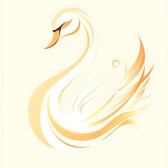 Obraz premium Elegant swan graphic design, artistic, beautiful