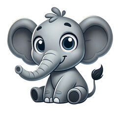Obraz premium Elephen 3d on white background