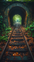 A single-track underground station that has been abandoned