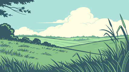 Obraz premium person in the field