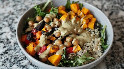 Delicious Roasted Sweet Potato Quinoa Salad Bowl Recipe