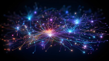Obraz premium Digital Brain Connections Network Technology Artificial Intelligence Concept